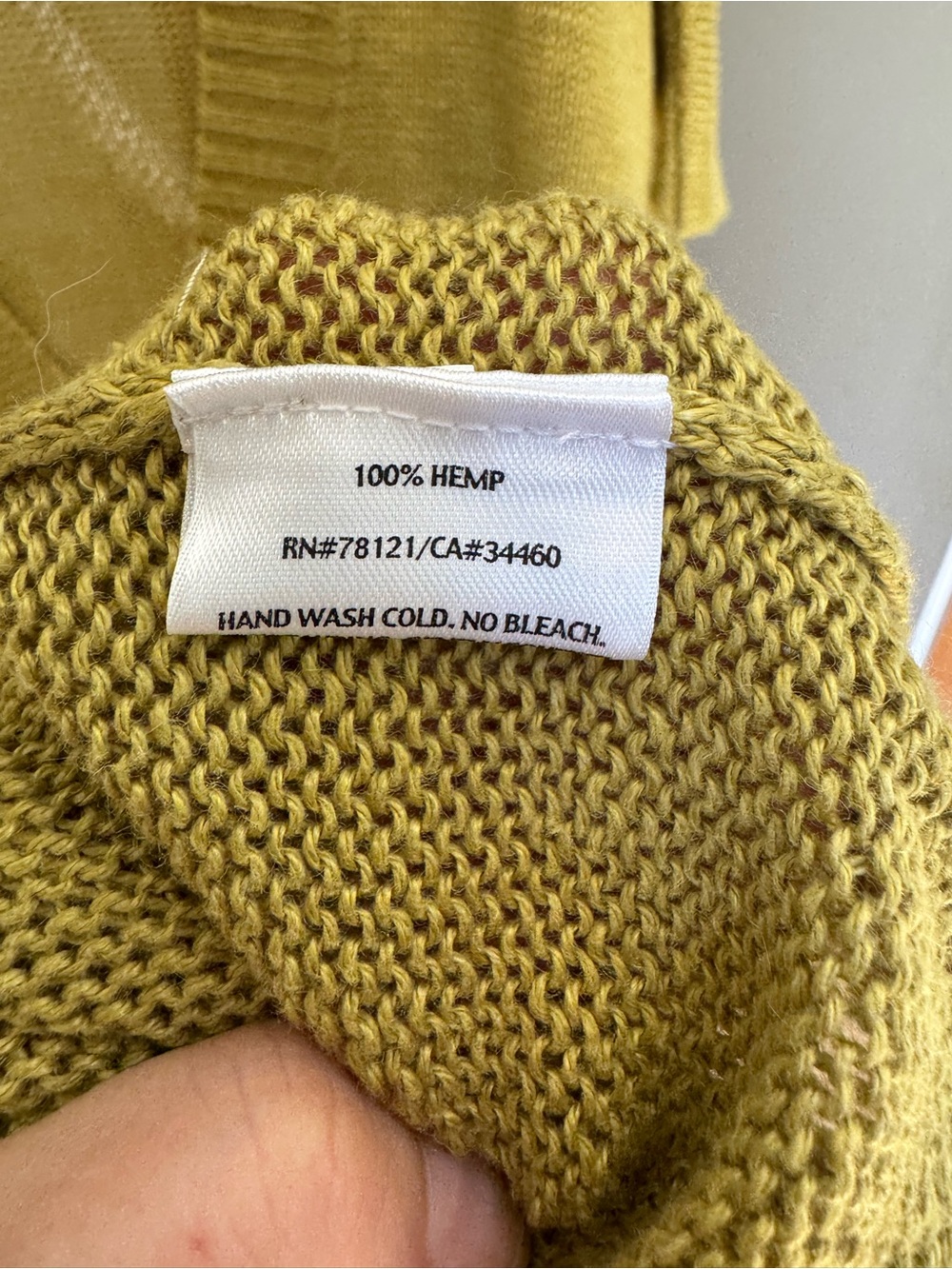 Green V-Neck Knit Sweater - Picture 5 of 5